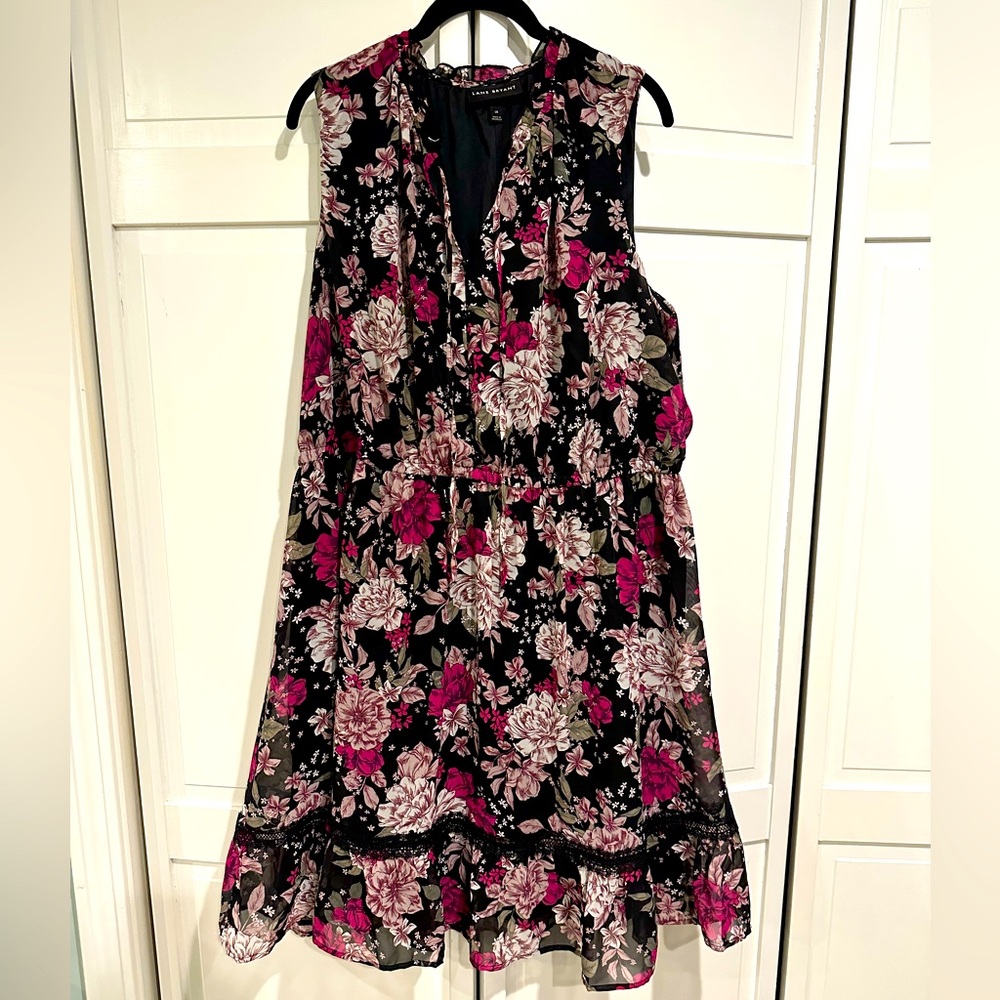 Sleeveless multi colored floral dress